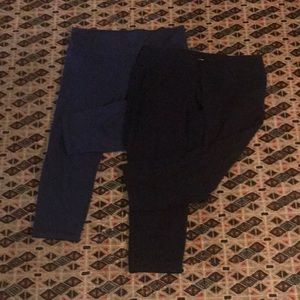 Two Pairs of Yoga Capri Leggings